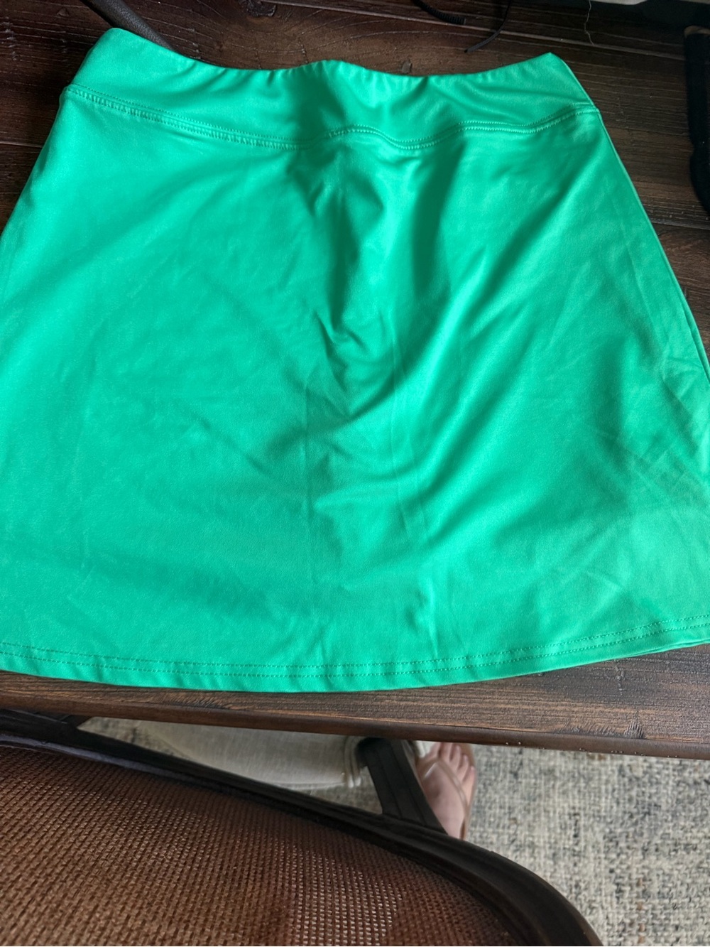 Women's Bright Green A-Line Skirt